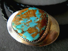 Vibrant Southwestern Native American Royston Turquoise Sterling Silver Bolo Tie