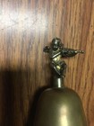 Vintage Silvestri Brass Bell Cherub angel Playing Violin 4  Tall