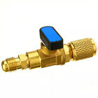 Hvac Ac Straight Shut-off Ball Valve Adapter R134a R22 R12 R410a 1 4 Sae Fitting