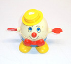 Vintage Fisher Price Rolling Humpty Dumpty Pull Toy  736 Hands Move