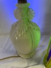 Vintage Aladdin Alacite Uranium Glass Electric Table Lamp Light Finial 21  Tall
