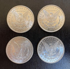 Lot Of 4 1878-1893 Morgan Silver Dollars - Uncirculated Mixed Dates