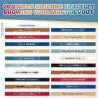 60 Pcs Rubber Bible Verse Bracelets Religious Silicone Christian Scripture Brace