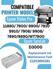 Ink Maintenance Tank Fits Ep Surelab D3000 Stylus Pro Wt7900 9900 7900 11880
