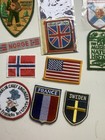 Vintage Souvenir Travel Patch Lot Scouts Flags Red Cross Norway Scotland 25 