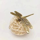 Dragonfly Brass Cooper Figurines Miniatures Tabletops Statues Home Decor 5x7 Cm