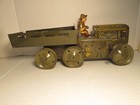 L  k Rare Marx Tin Wind-up Army Tractor With Driver 12  1950s Or So Watch Video