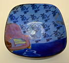 June Jasen  attr   Enameled Copper Bowl Signed Jasen  80  Easy Chair With Roses