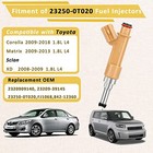 23250-0t020 Performance Fuel Injectors compatible With toyota Corolla 1 8l 
