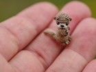 Micro Miniature Crochet Otter Supernatural Gifts  Dollhouse Art Miniatures