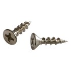  7 X 5 8  Deep   Coarse Thread Flat Head Wood Screws  Nickel Plated  Pack Of 100