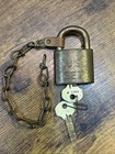 Vintage Brass Us Set Lock With 2 Keys American Padlock 