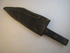 Large Antique 1800 s Trapper Trade Bowie Knife 14   O a l    Leather Sheath