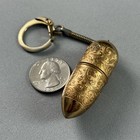 Vintage Sewing Case Thimble Austria Ornate Gold Tone Chatelaine Keychain  54911