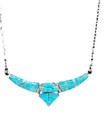 Turquoise   Sterling Silver Necklace And Earrings Set Necklace Is 18g