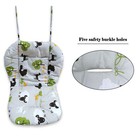 Ancho Grey Sheep High Chair Pad 2 Pack - Breathable Seat Cushion W  Safety Belt