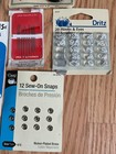Vintage Lot Of Sewing Notions Thread Snaps Steel Pins Buttons Thimble Hook N Eye