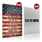 Patriotic Metal Tin Sign Vintage Us Pledge Of Allegiance Wall Art Decor Retro   