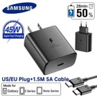 New Samsung Galaxy 45 Watts Usb-c Super Fast Charging Wall Charger   Cable