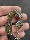 11 4g Vtg Sterling Silver 925 Abalone Toggle Bracelet 6 75   -7 75    Jewelry Lot P