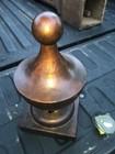 C1900 Vintage Classic Newel Post Finial Cap Pine 15 25    H X 7 25    Sq - New Paint