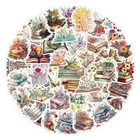 60pc Floral Bookish Book Lover Readers Sticker Pack Kindle Case  Journaling