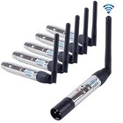  6pcs 2 4g Dmx512 Wireless 1 Male Transmitter   5 Female Receivers Control For 