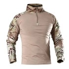 Tactical Combat Shirt Men Army Military Camo Long Sleeve Airsoft Hunting