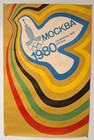 1980 Summer Olympics In Moscow - Dove Symbol Of Peace - Rare Original Big Poster