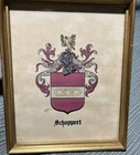 Vintage Schoppert Family Crest Coat Of Arms Print Heraldic 8x10
