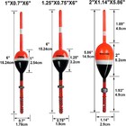 Thkfish 5pcs Fishing Floats Bobbers Wood Floats Spring Slip Bobbers Oval Stick 