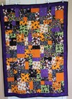 Cutesy Bootsey Halloween Throw Quilt 45 X 63 Featuring Cute Halloween Figures