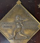 Vintage 1955 Ford Motor Co New York American Legion Baseball Trophy Plaque Early