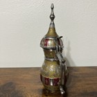 Vintage Silver gold Tone Dallah Arabic Middle Eastern Decorative Coffee  tea Pot