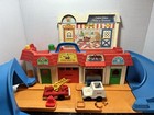 Vintage Fisher Price Little People Play Family Main Street Market Building Read
