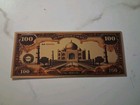 Sling s      Golden Seven Wonders Of World Gold Foil Banknote 100 Dollars 