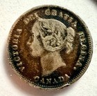 Canada 5 Cents 1891 Victoria Queen Silver Coin
