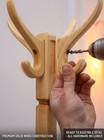 Free Shipping Wooden Coat Rack Freestanding Clothes Hanger Garment Stand Home De