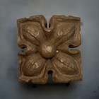 Set Of  2  Hand-carved Wooden Flowers  Bethlehem Pa Church  1850 s