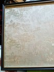 Vintage   Antique Framed Asian Embroidered Silk Panel Fabric Art 