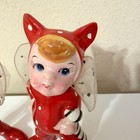 Christmas Candy Cane Pixie Elf Japan Vintage 5    Tulle Wings Polka Dot Bug Lot 2