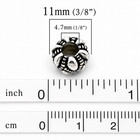 Antique Silver Plated Large Hole European Spacer Beads Eb5659 - 5  10 Or 20pcs