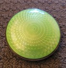 Vintage Three-section Compact  Two Pads   Rouge Included  Pink W  Green Enamel 