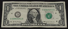 2017  1 One Dollar Federal Reserve Note -  Stuck Digit odometer Error   