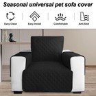 1 2 3 Sofa Chair Cover With Non-slip Strap Couch Cover Pet Protector Slipcover