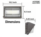 100w Led Outdoor Wall Pack High Voltage  ac 347-480v   5000k Glass Lens