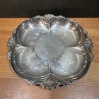 Vintage International Silver Co Empress Silverplate Candy Dish 7 25  Clover Bowl