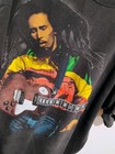 Rare Vintage Zion Rootswear Bob Marley Guitar T Shirt 90s Rasta Reggae Black Xl