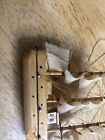 Vintage 70   s Hand-made Wooden Multi Masted And Sailed Model Boat 1 Broken Sail