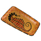 Honiton Pottery Seahorse Tray Mcm Julian Roebuck Spongeware L24cm Mid Century
